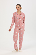 Shefame Fitilli Polar Düğmeli Pijama Takımı 233KP7006PI