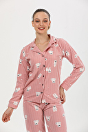 Shefame Fitilli Polar Düğmeli Pijama Takımı 233KP7006PI