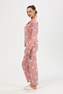 Shefame Fitilli Polar Düğmeli Pijama Takımı 233KP7006PI