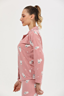 Shefame Fitilli Polar Düğmeli Pijama Takımı 233KP7006PI
