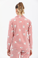 Shefame Fitilli Polar Düğmeli Pijama Takımı 233KP7006PI