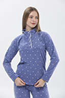 Shefame Fitilli Polar Dik Yaka Pijama Takımı 233KP7008PI