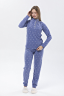 Shefame Fitilli Polar Dik Yaka Pijama Takımı 233KP7008PI