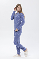 Shefame Fitilli Polar Dik Yaka Pijama Takımı 233KP7008PI
