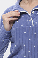 Shefame Fitilli Polar Dik Yaka Pijama Takımı 233KP7008PI