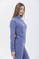 Shefame Fitilli Polar Dik Yaka Pijama Takımı 233KP7008PI