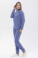 Shefame Fitilli Polar Dik Yaka Pijama Takımı 233KP7008PI