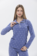 Shefame Fitilli Polar Dik Yaka Pijama Takımı 233KP7008PI