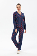 Shefame Kadın Gömlek Yaka Pijama Takımı 231PJ74IT