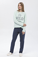 Shefame Kadın Manşetli Basic Pijama Takımı 231PJ80IT