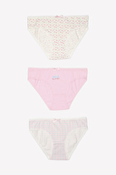 Shefame Kadın 3'lü Desenli Slip Külot 2324K001MD