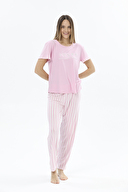 Shefame Kadın Kısa Kollu Pijama Takımı 24KP7004PI
