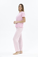 Shefame Kadın Kısa Kollu Pijama Takımı 24KP7004PI