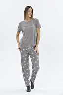 Shefame Kadın Kısa Kollu Pijama Takımı 24KP7015PI