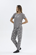 Shefame Kadın Kısa Kollu Pijama Takımı 24KP7015PI