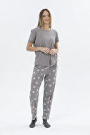 Shefame Kadın Kısa Kollu Pijama Takımı 24KP7015PI