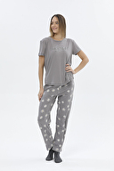 Shefame Kadın Kısa Kollu Pijama Takımı 24KP7015PI