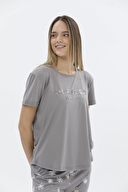 Shefame Kadın Kısa Kollu Pijama Takımı 24KP7015PI