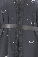 Shefame Kadın Sabahlıklı Crop Pijama Takımı 24KCP7015PI