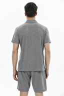 Finesuits Gömlek Yaka Düğmeli Kısa Kollu Waffle Şortlu Pijama Takımı 241SV9462
