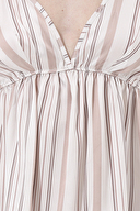 Shefame Çizgili İp Askılı Şifon Saten Pijama Takımı 241SV14883