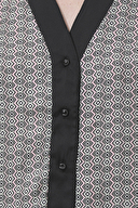 Shefame V Yaka Kısa Kollu Şifon Saten Pijama Takımı 241SV14888