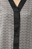 Shefame V Yaka Kısa Kollu Şifon Saten Gecelik 241SV14890