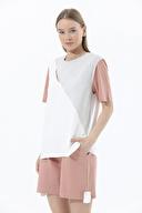 Shefame Blok Detaylı Kısa Kollu İkili Şortlu Takım 241SV20939