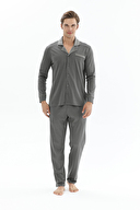 Finesuits Erkek Gömlek Yaka Pijama Takımı 242SV9527