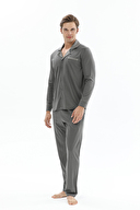 Finesuits Erkek Gömlek Yaka Pijama Takımı 242SV9527