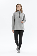 Shefame Kadın Dik Yaka Yarım Fermuarlı İki İplik Tayt Takım 242SV20971