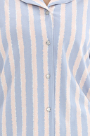 Shefame Kadın Gömlek Yaka Çizgili Pijama Takımı 242SV15988