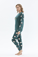 Shefame Kadın Bisiklet Yaka Yılbaşı Temalı Pijama Takımı 242SV16116