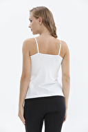 Shefame Kadın Modal Dantel Detaylı M Yakalı İp Askılı Body 241SV204