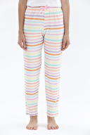 Shefame Kadın Pastel Renkli Çizgi Desenli Pijama Altı 242KTA712PI