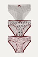 Funfair Kız Çocuk Penguen Desenli Üçlü Slip 2425KC01MD