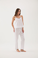 Cottons & Clouds Kadın İp Askılı Çoban Dikiş Pijama Üstü CC9582