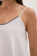 Cottons & Clouds Kadın İp Askılı Çoban Dikiş Pijama Üstü CC9582