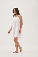 Cottons & Clouds Kadın İp Askılı Refli Gecelik CC9223