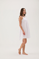 Cottons & Clouds Kadın İp Askılı Refli Gecelik CC9223