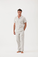 Cottons & Clouds Erkek Kısa Kollu Düğmeli Pijama Üstü CC9815