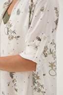 Cottons & Clouds Kadın Floral Desenli Uzun Kollu Viskon Gecelik CC7315