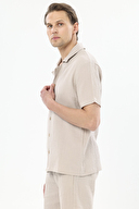 Finesuits Apaş Yaka Kısa Kollu Müslin Şort Takımı 251E15SV