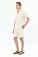 Finesuits Apaş Yaka Kısa Kollu Müslin Şort Takımı 251E15SV