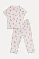 Funfair Kız Çocuk Kısa Kollu Full Baskılı Pijama Takımı 251KC03PL