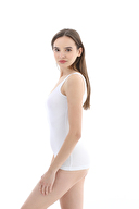 Cottons & Clouds Kadın İkili Yuvarlak Yaka Kalın Askılı Atlet CC1614