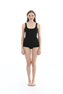 Cottons & Clouds Kadın İkili Yuvarlak Yaka Kalın Askılı Atlet CC1614 Siyah/Siyah