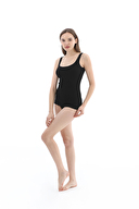 Cottons & Clouds Kadın İkili Yuvarlak Yaka Kalın Askılı Atlet CC1614 Siyah/Siyah