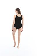 Cottons & Clouds Kadın İkili Yuvarlak Yaka Kalın Askılı Atlet CC1614 Siyah/Siyah