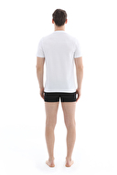 Cottons&Clouds Erkek İkili Bisiklet Yaka Kısa Kollu Fanila CC9638